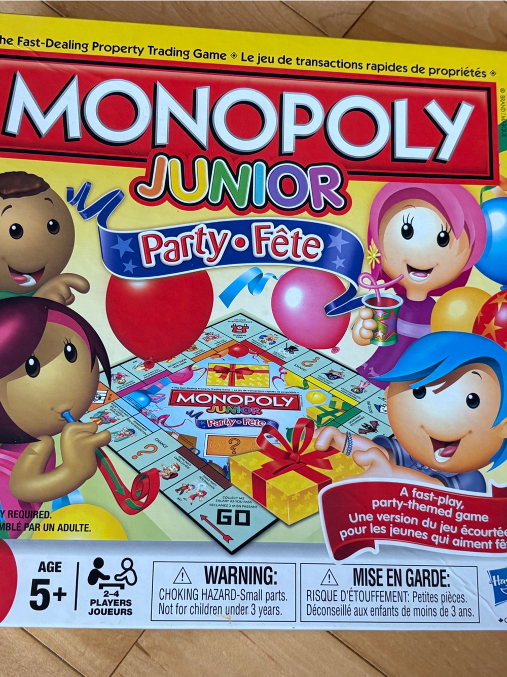 Hasbro Monopoly Junior Party Game - Red, Yellow, Blue